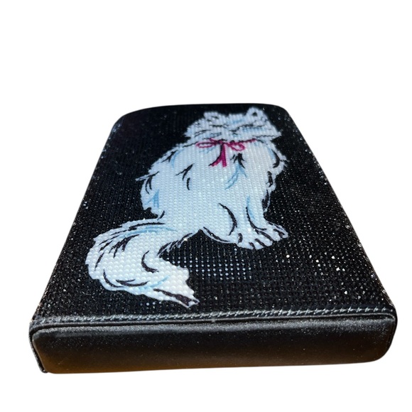 Kate Spade Whiskers Cat Crystal NS North South Crossbody Black Bag + KS Gift Bag - Picture 4 of 10
